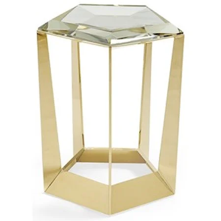 The Gem Side Table with Crystal Top